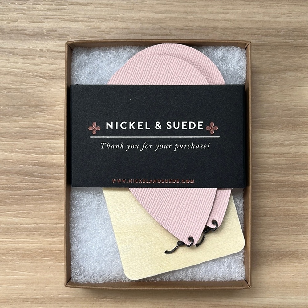 Nickel and Suede Earrings